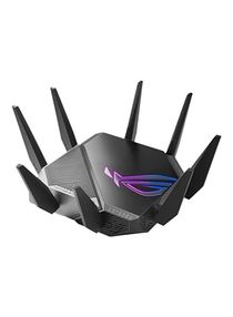 ROG Rapture GT-AXE11000 Tri-band WiFi 6E Gaming Router, New 6GHz Band, WAN Aggregation, 2.5G Port, Lifetime Free Internet Security, Mesh Wifi Support black 
