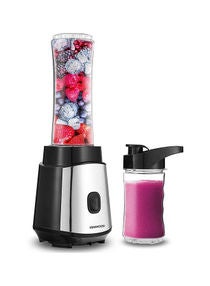 Personal Blender Smoothie Maker  With  &  Tritan Smoothie2Go Bottle and Lid, Ice Crush Function 350 W BLM05.A0BK Silver/Black 
