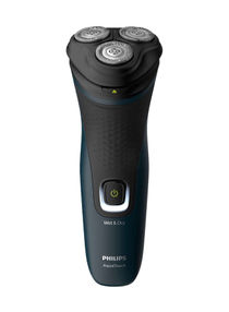 Shaver Series 1000 Wet or Dry Electric Shaver S1121/40, 2 Years Warranty Black/Blue 6*20.4*13.8cm 