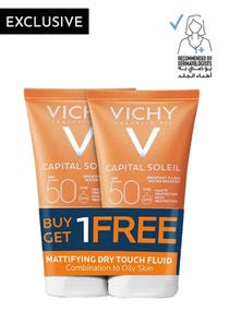 Capital Soleil Dry Touch SPF50 Buy 1 Get 1 Free Sunscreen For Oily Skin 