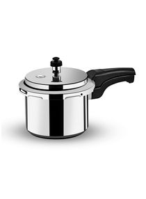 Induction Base Heavy-Duty Pressure Cooker With Lid Silver 3Liters 