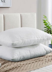 2 Pieces Hotel Pillow Microfiber White 75x50cm 