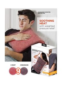 Electric Weighted Calming Heating Pad With 9 Relaxing Combination Blanket Shawl Vibration Massager Therapy For Muscles And Relax Neck Shoulder Back Body Pain 
