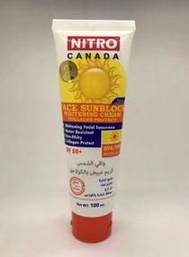 Face Sunblock Whitening Non-Sticky Cream Collagen Protect UV 50 plus 100ml 