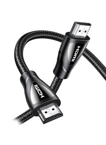 HDMI Cable 8K 3M Ultra HD High Speed 48Gbps 2.1 Cord 8K@60Hz Support Dynamic HDR, Dolby Compatible For MacBook Pro 2021,PS5/4, Samsung TV Nylon Braided black 